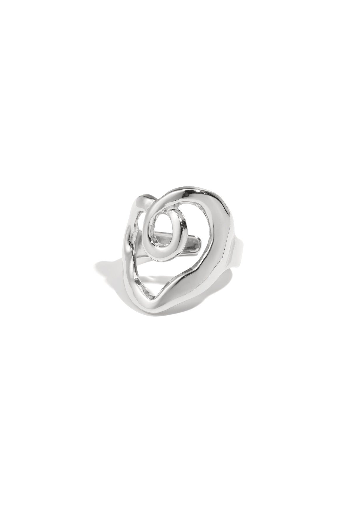 damen ring unregelmäßige form | edelstahl | gold-/silberfarbe