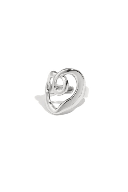 Damen Ring Unregelmäßige Form | Edelstahl | Gold-/Silberfarbe