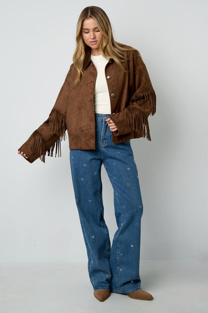 Gewebte Polyesterfaser Damen-Bluse Casual Einfarbig Herbst/Winter Fransen-Detail