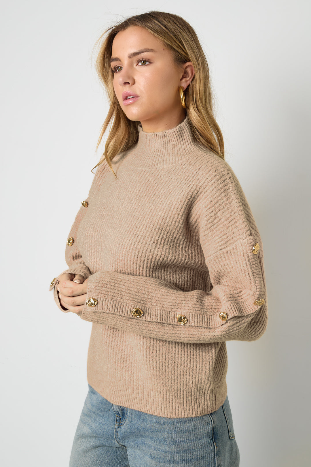 damen rollkragenpullover glamourös | polyester | mehrfarbig