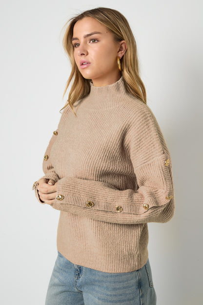 Damen Rollkragenpullover Glamourös | Polyester | Mehrfarbig
