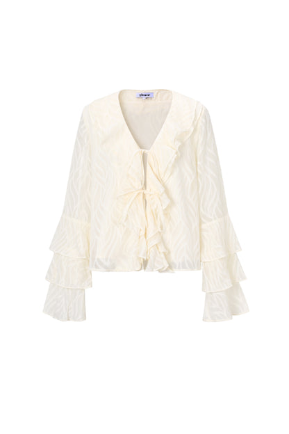 Damen Langarmshirt Botanisch | Polyester | Mehrfarbig