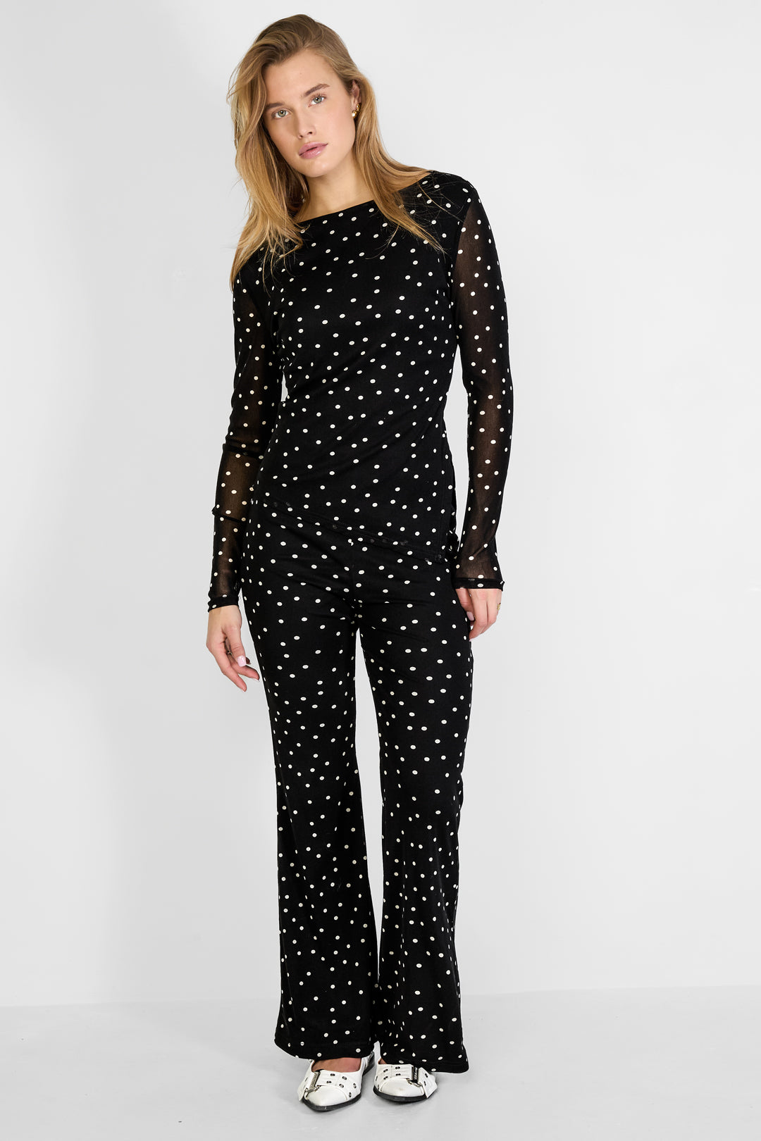 Damen Top Gepunktet Luxus | Polyester | Mehrfarbig