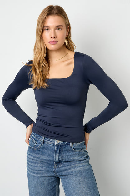 Damen Langarmshirt Nylon | Nylon | Marineblau