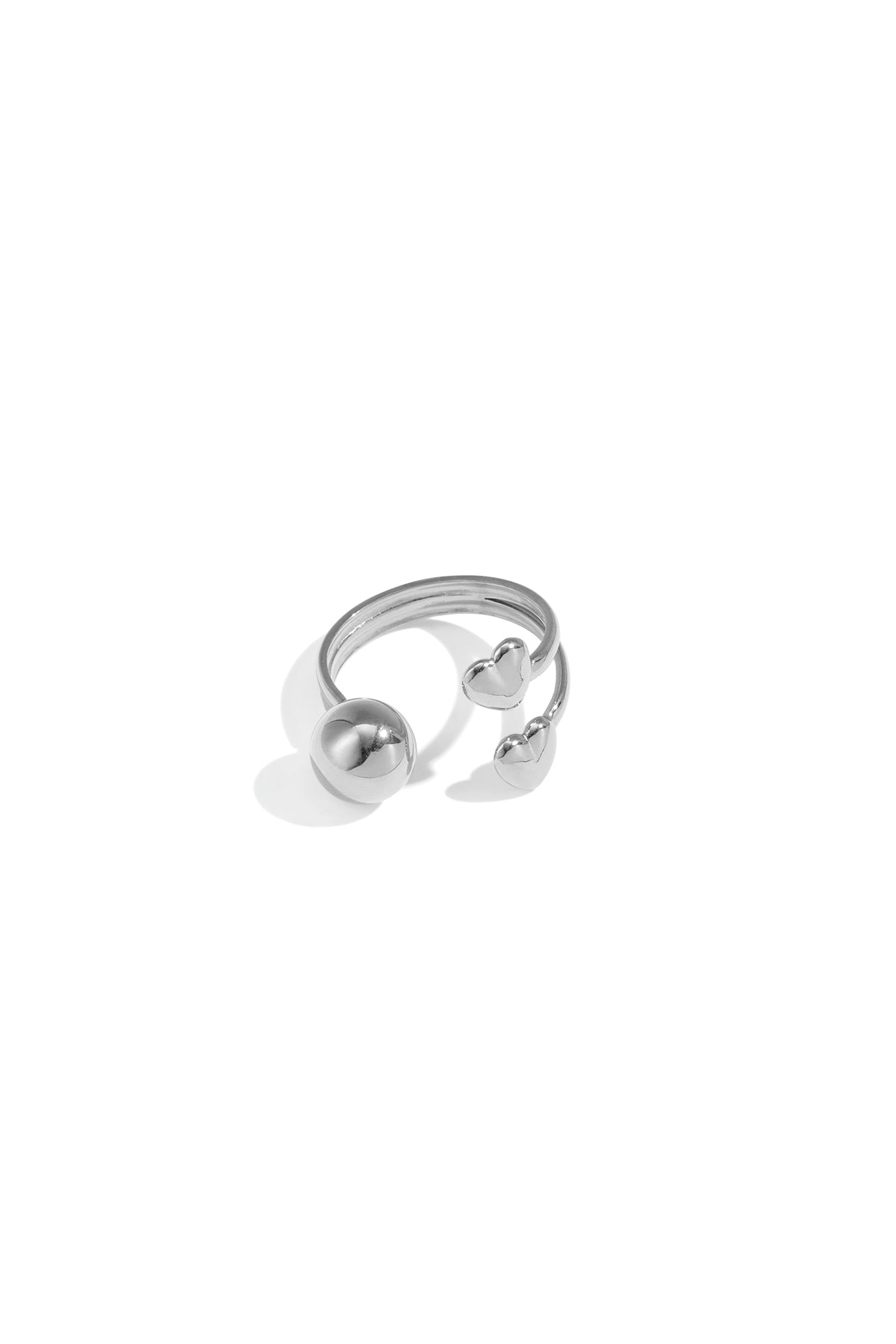 Damen Ring Herz Minimalistisch | Edelstahl | Goldfarbe & Silberfarbe