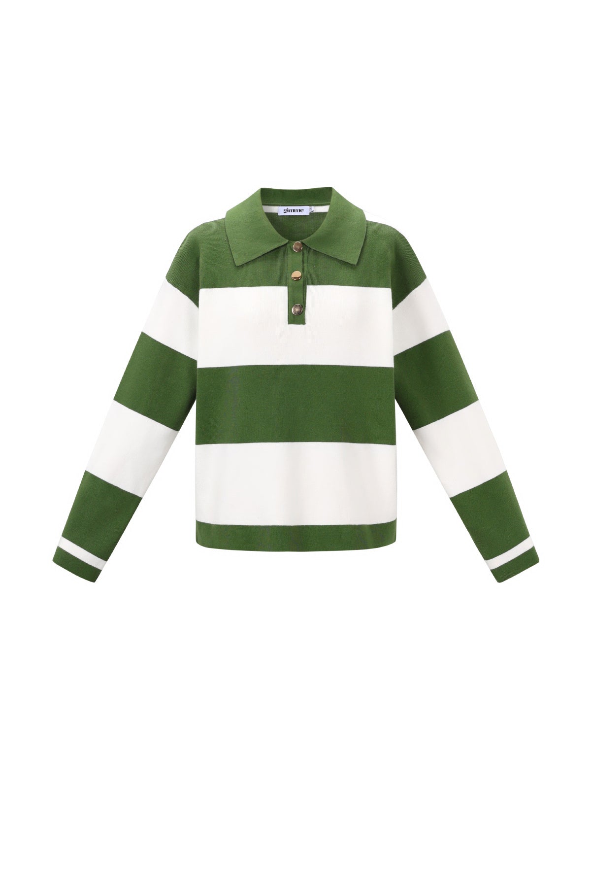 Damen Polopullover Streifen Viskose | Viskose | Mehrfarbig