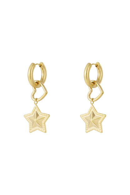 Damen Ohrringe Stern | Edelstahl | Gold & Silber