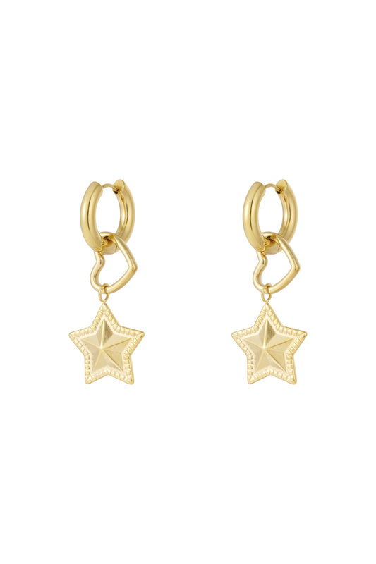Damen Ohrringe Stern | Edelstahl | Gold & Silber
