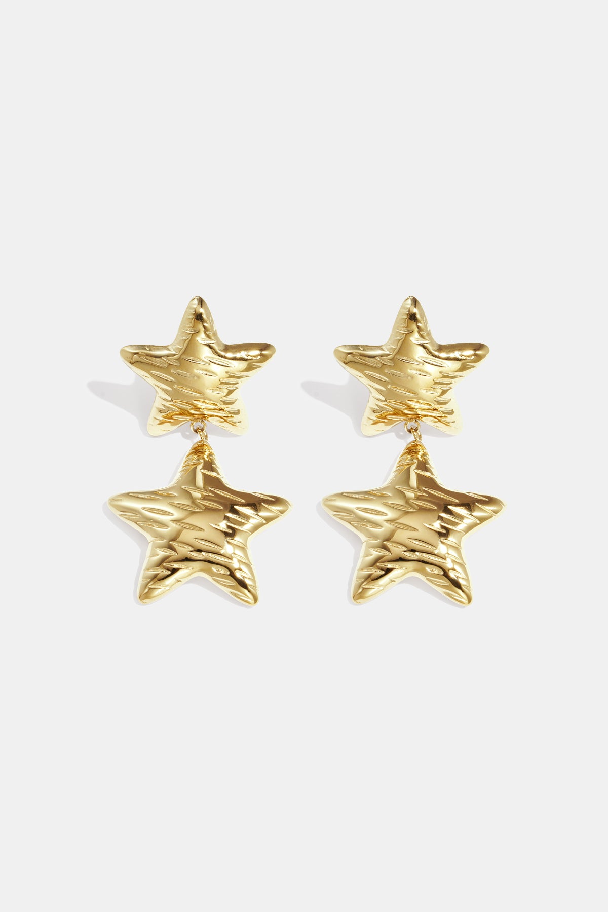 damen ohrhänger stern alltagsserie | edelstahl | goldfarbe & silberfarbe
