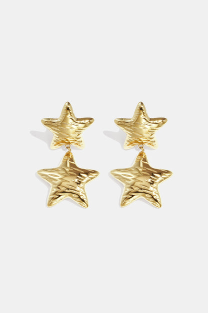 Damen Ohrhänger Stern Alltagsserie | Edelstahl | Goldfarbe & Silberfarbe