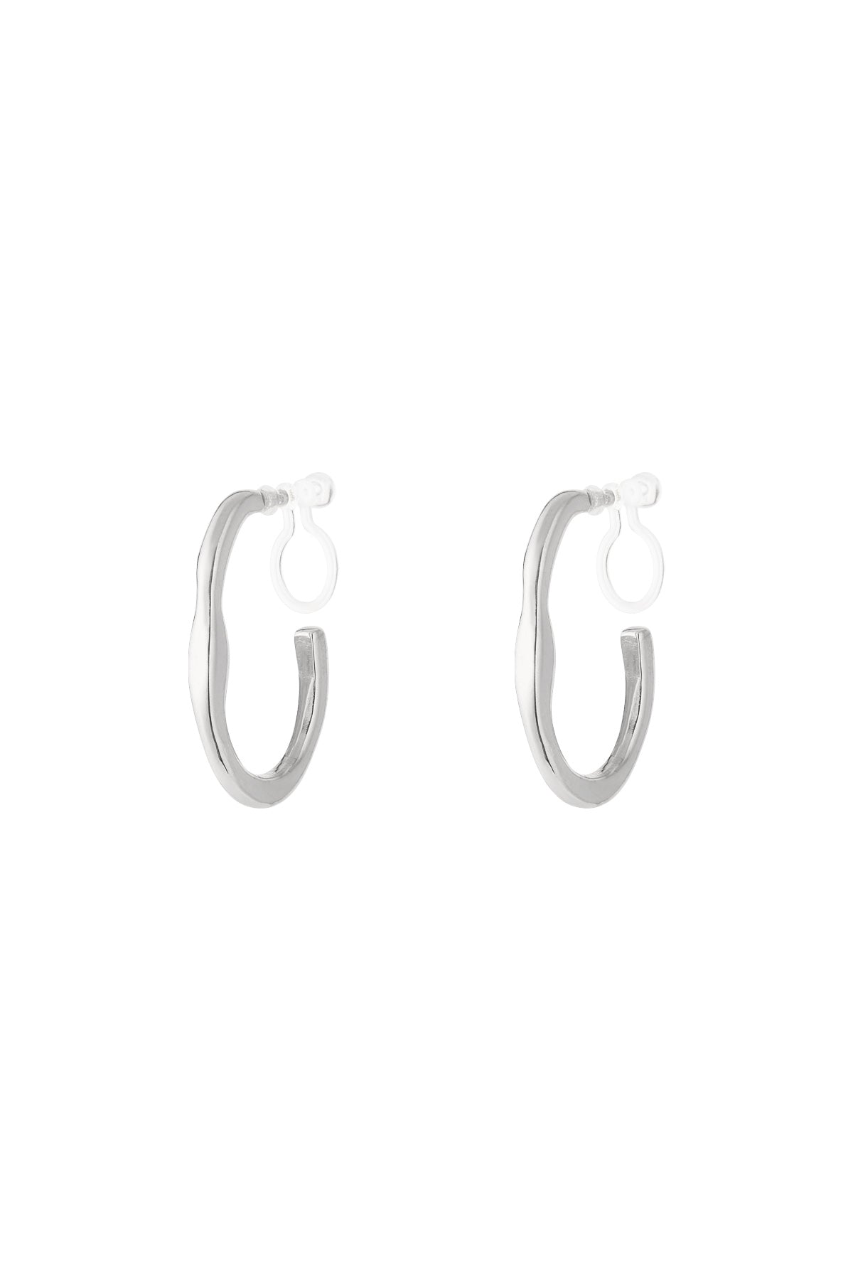 damen ohrclips schlicht 14k ii | edelstahl vergoldet | gold & silber