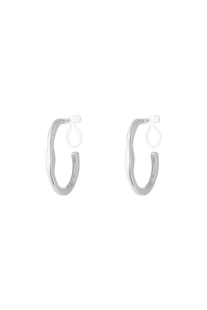 Damen Ohrclips Schlicht 14K II | Edelstahl vergoldet | Gold & Silber