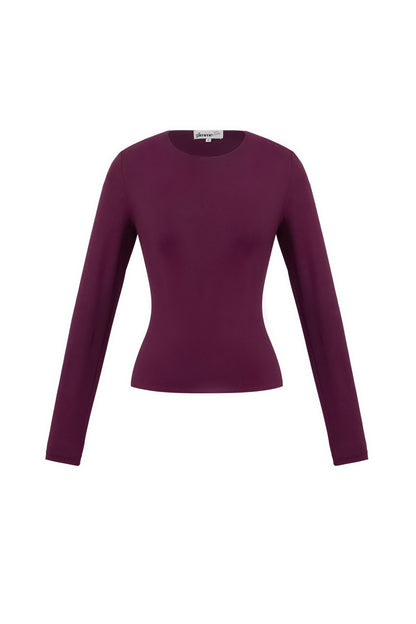 Damen Langarmshirt Strick Nylon Purpur | Nylon | Mehrfarbig