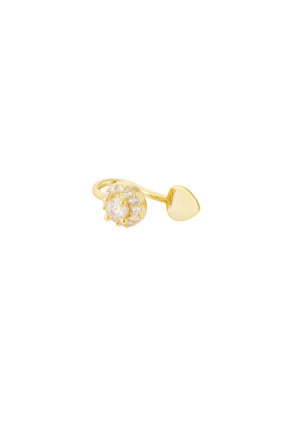 Damen Ear Cuff & Nasenmanschette Glitzernd Zirkon | Kupfer | Goldfarbe & Silberfarbe