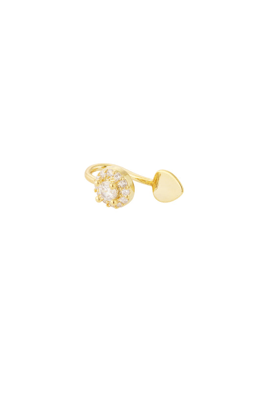 Damen Ear Cuff & Nasenmanschette Glitzernd Zirkon | Kupfer | Goldfarbe & Silberfarbe
