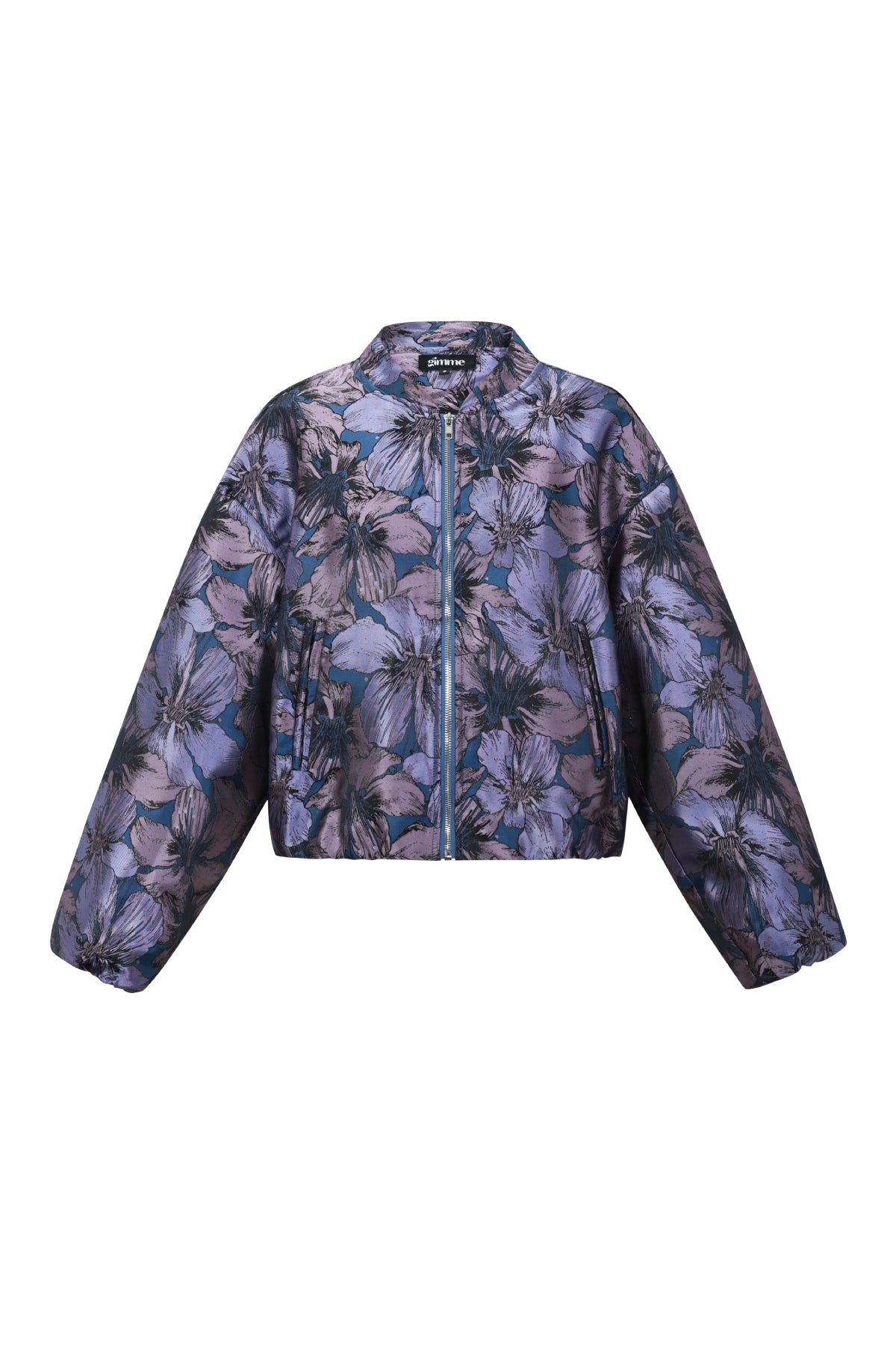 Damen Bomberjacke Blumendruck | Polyester | Mehrfarbig