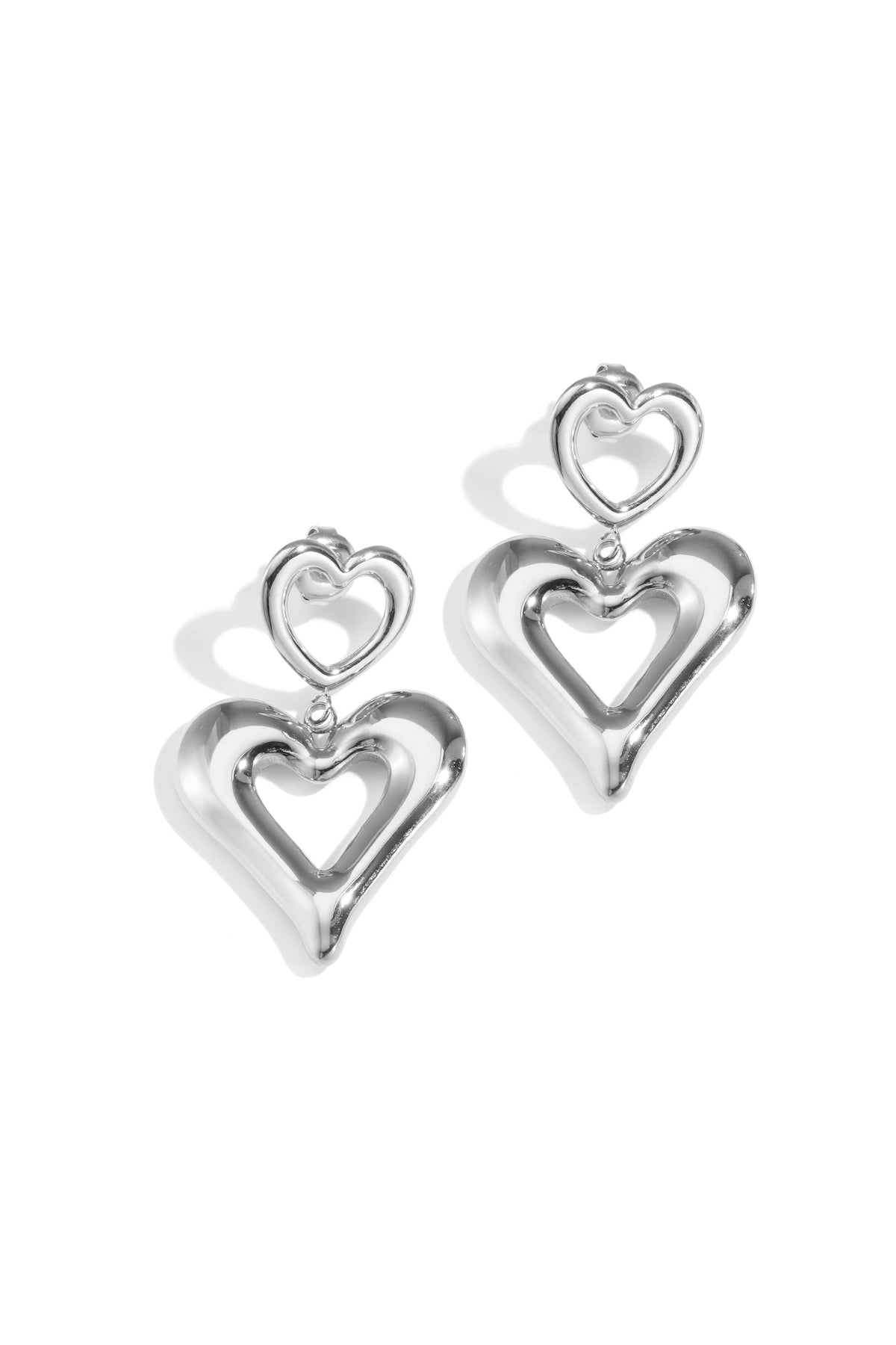 Damen Ohrhänger Herz-Tropfen Büro | Edelstahl 304S | Gold & Silber