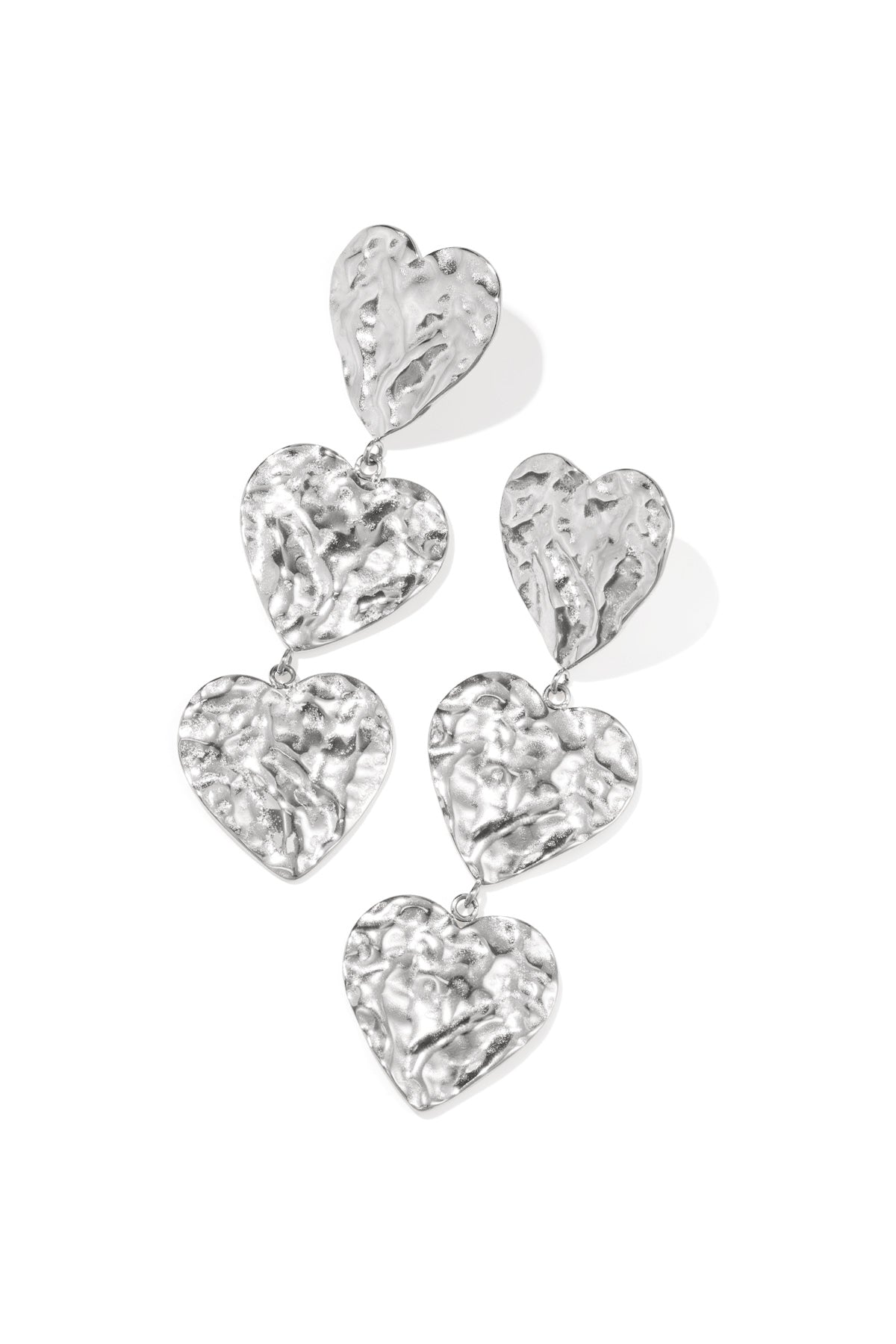 damen herzohrringe romantisch | edelstahl | gold & silber