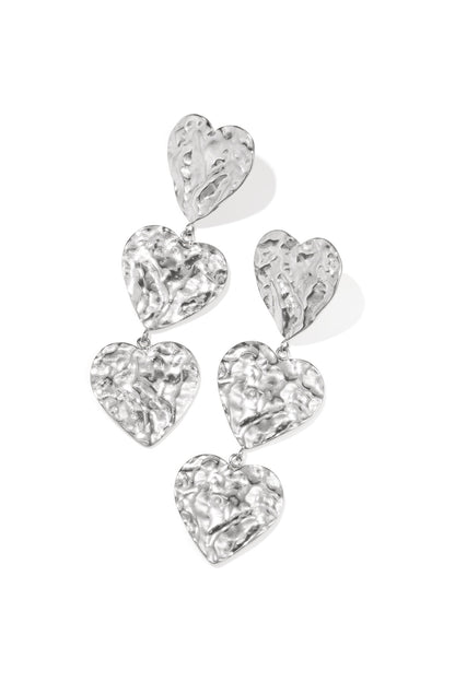 Damen Herzohrringe Romantisch | Edelstahl | Gold & Silber