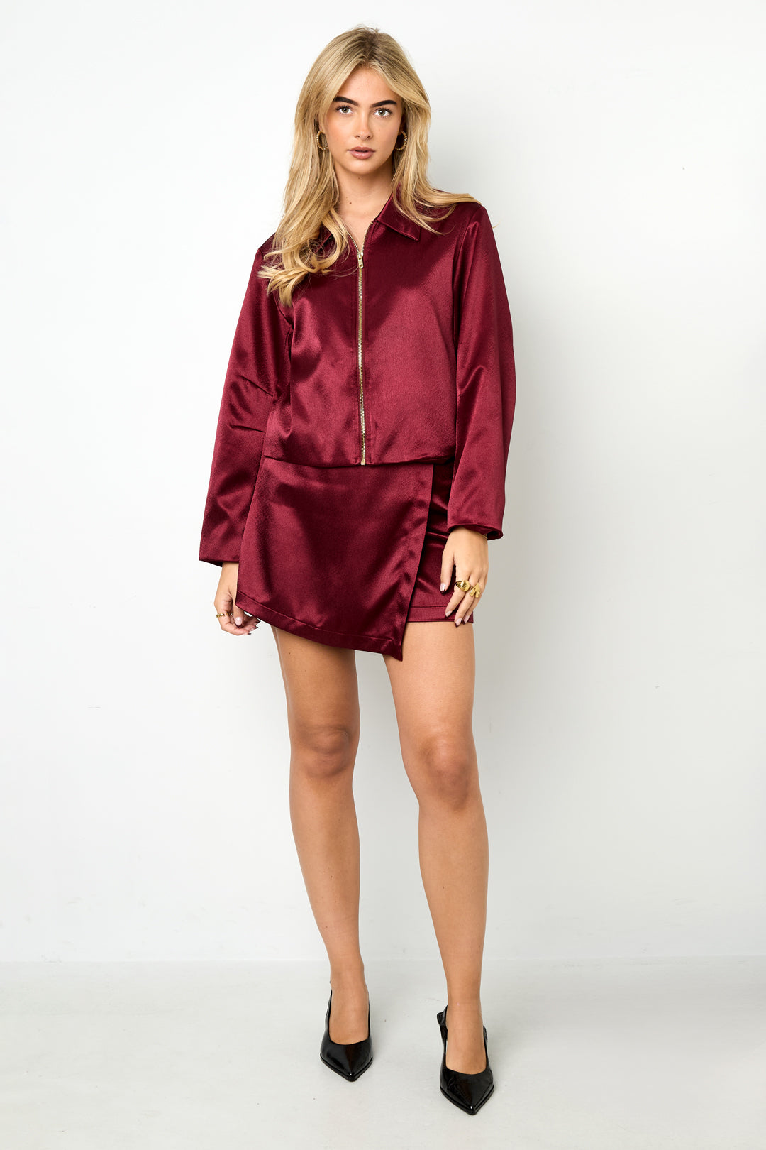 damen jacke vollton | herbst winter | dunkelblau & purpur