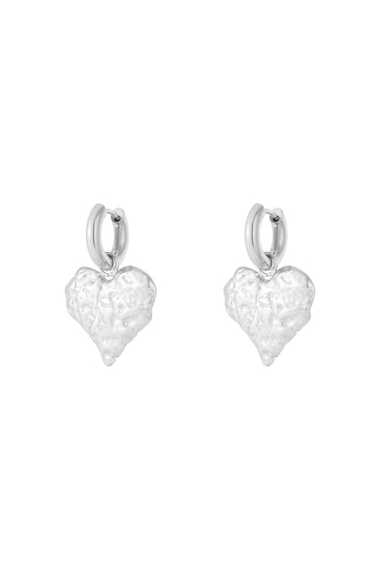 Damen Ohrringe Herzmotiv Elegant | Edelstahl | Goldfarbe