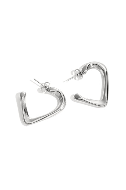 Damen Creolen Herz Filigran | Edelstahl | Gold & Silber