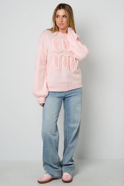 Damen Strickpullover Buchstaben Janna | Polyester | Mehrfarbig