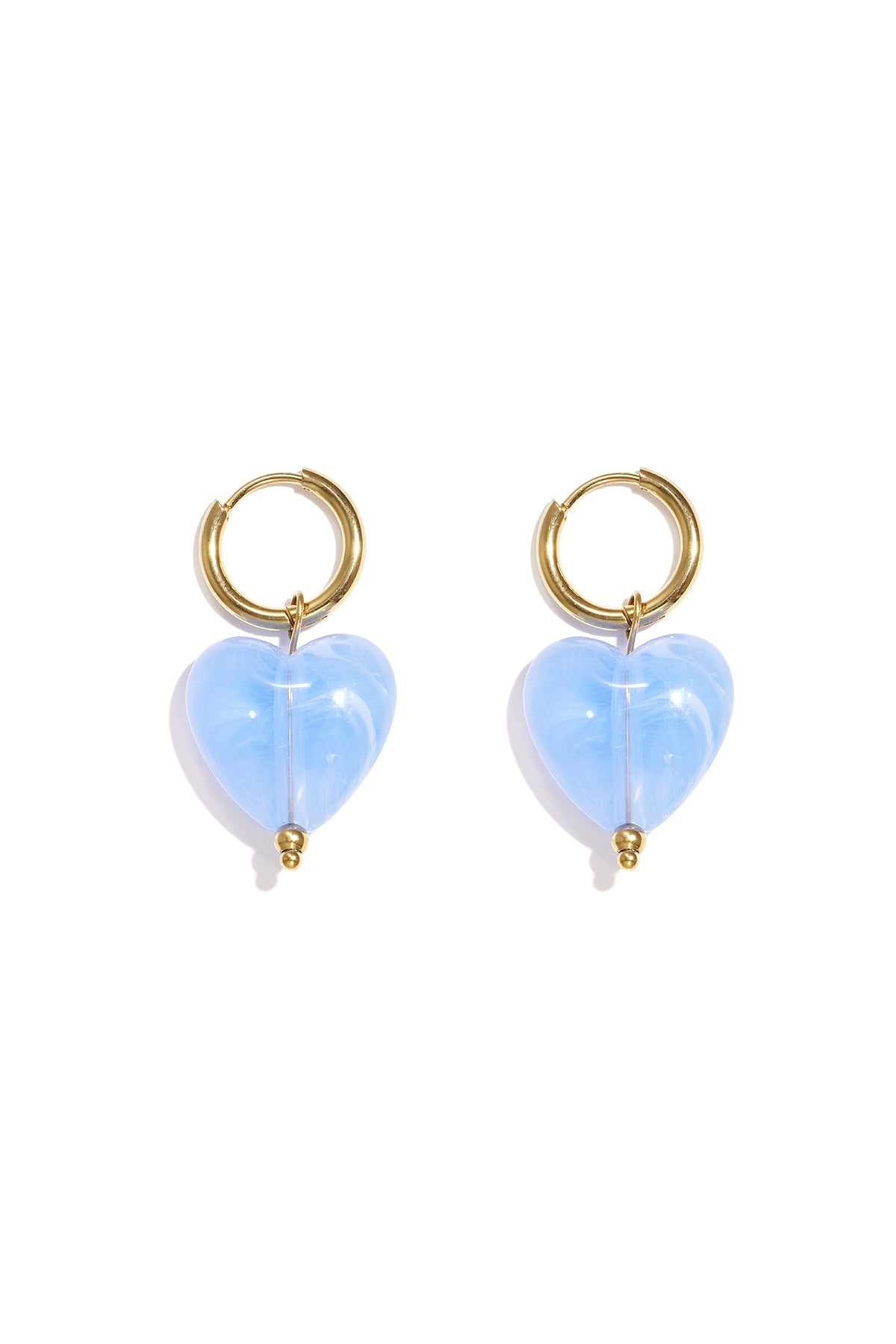damen ohrringe herz perlen | edelstahl | hellrosa & rosa & babyblau