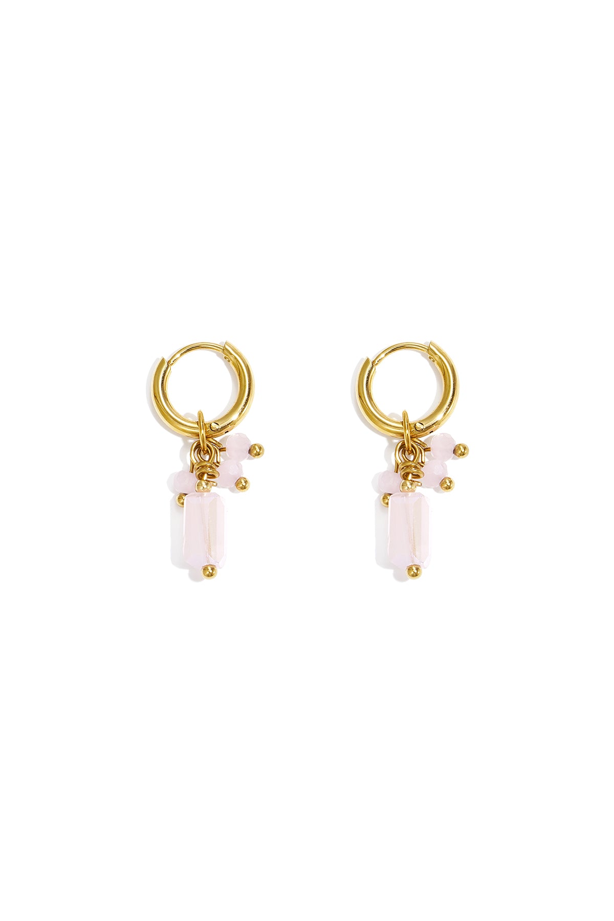 Damen Ohrringe Perle Schleife Romantisch | Edelstahl | Orange & Hellrosa & Blau