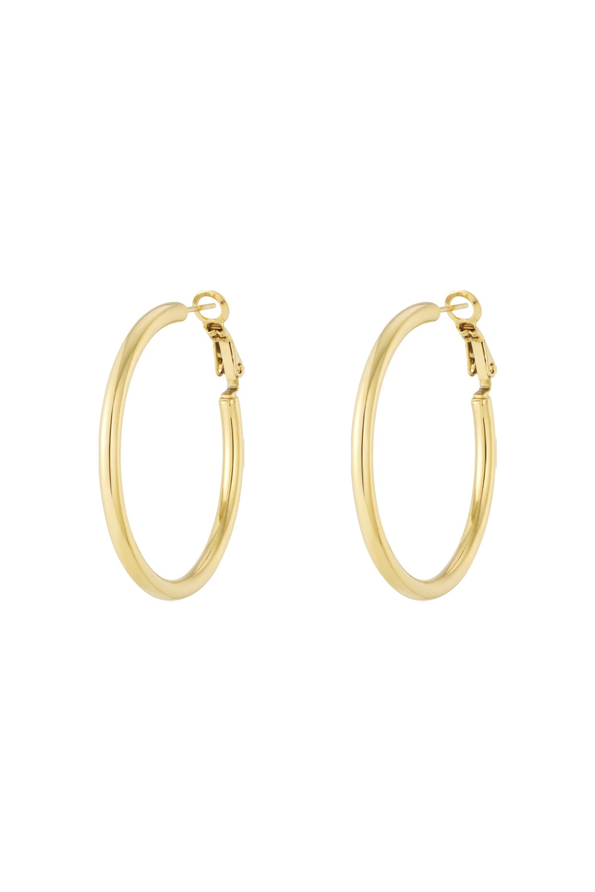 damen creolen organisch groß | edelstahl | gold & silber – 5–6 cm
