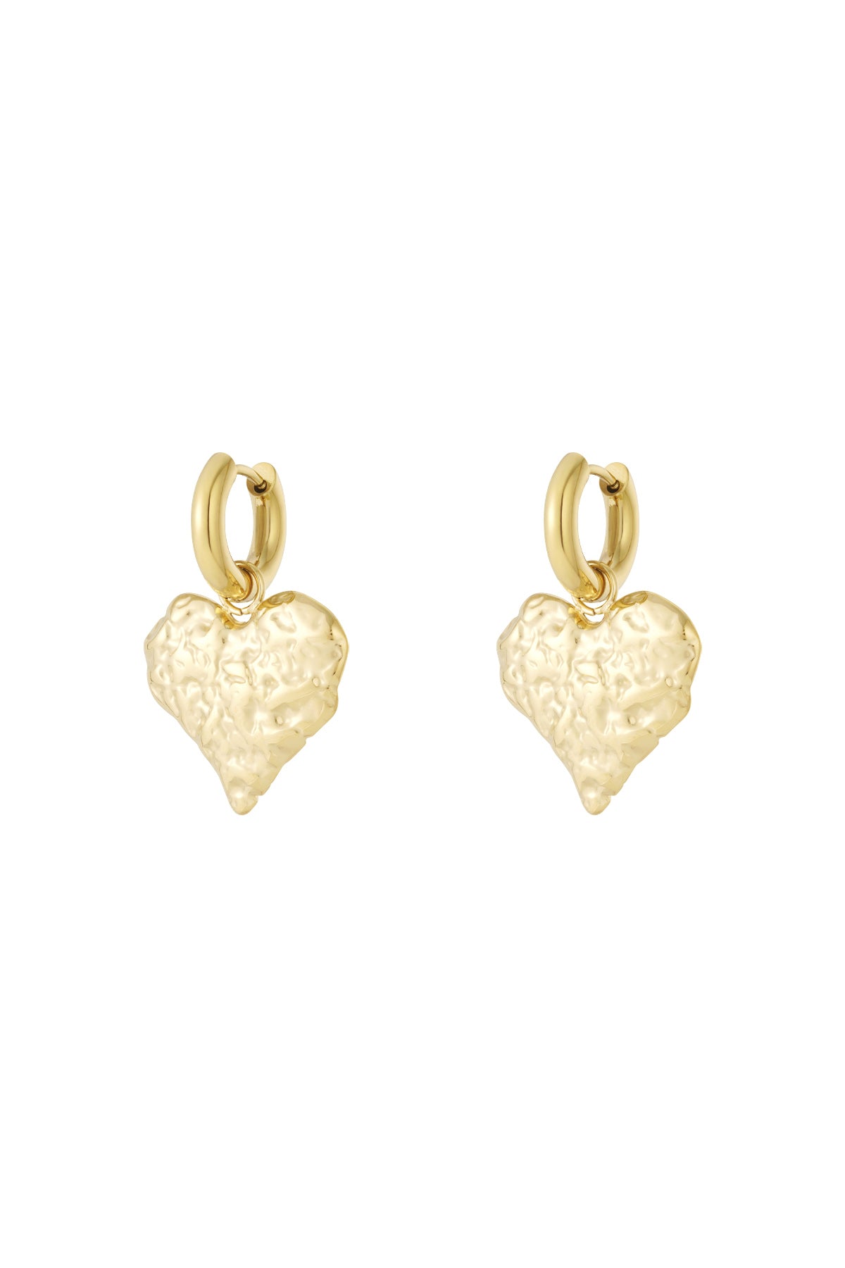Damen Ohrringe Herzmotiv Elegant | Edelstahl | Goldfarbe