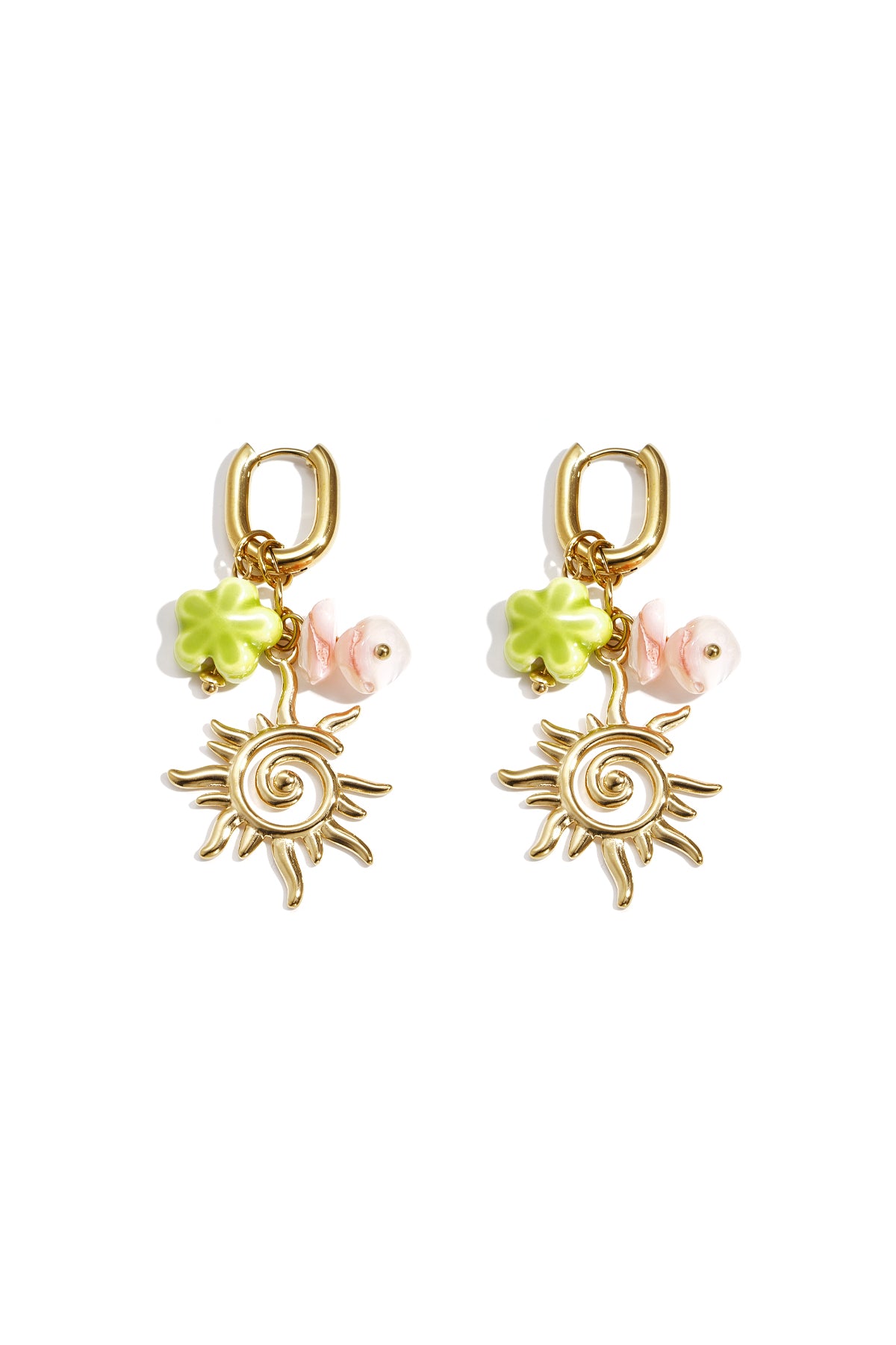 damen creolen oval strass romantisch | edelstahl | goldfarbe