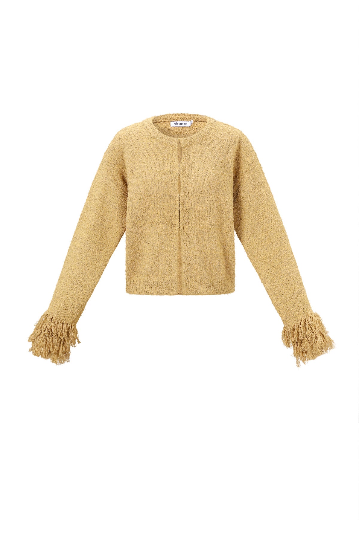 damen cardigan fransen tailliert | polyester | mehrfarbig