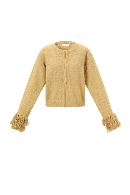 Damen Cardigan Fransen Tailliert | Polyester | Mehrfarbig