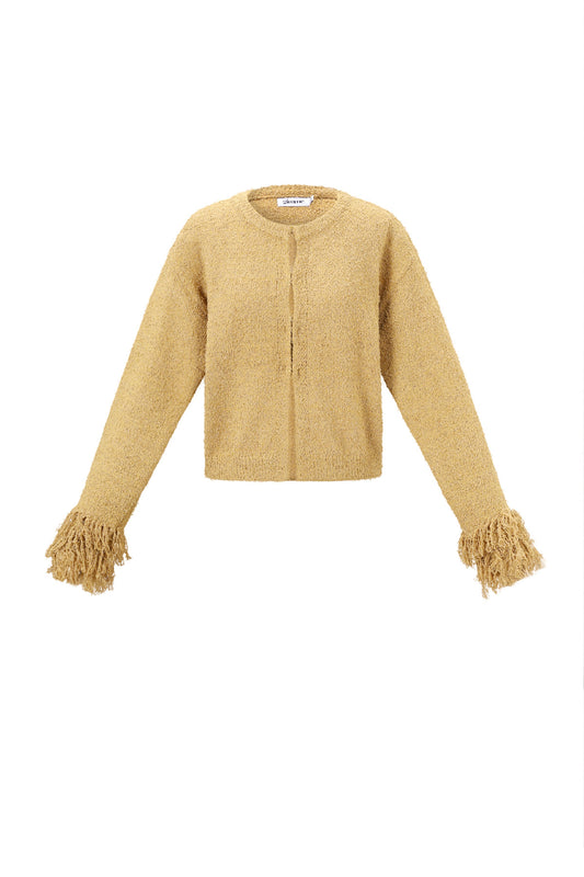 Damen Cardigan Fransen Tailliert | Polyester | Mehrfarbig