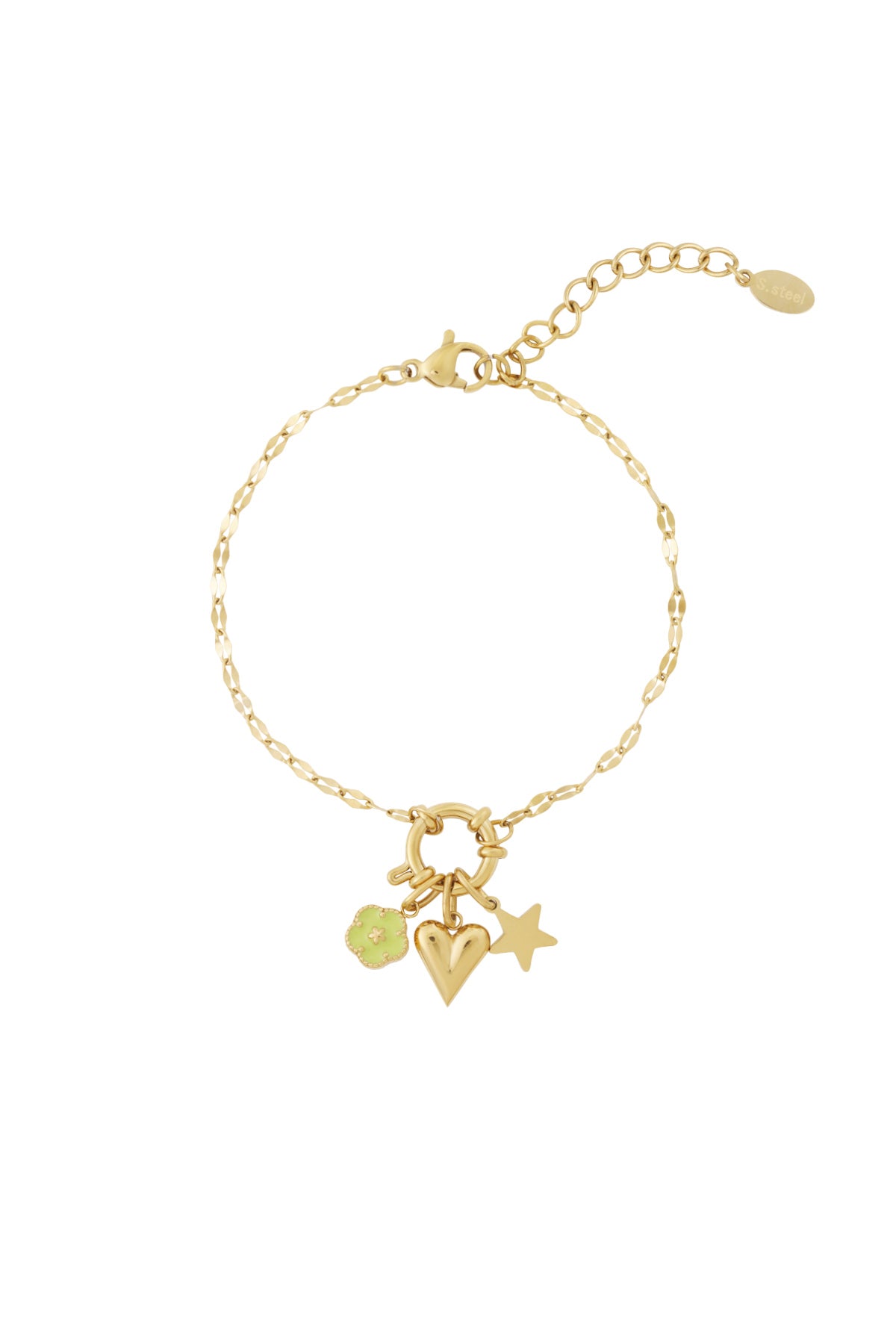 Damen Armband Blume DIY | Vergoldet | Goldfarbe