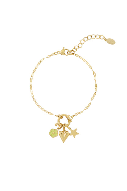 Damen Armband Blume DIY | Vergoldet | Goldfarbe