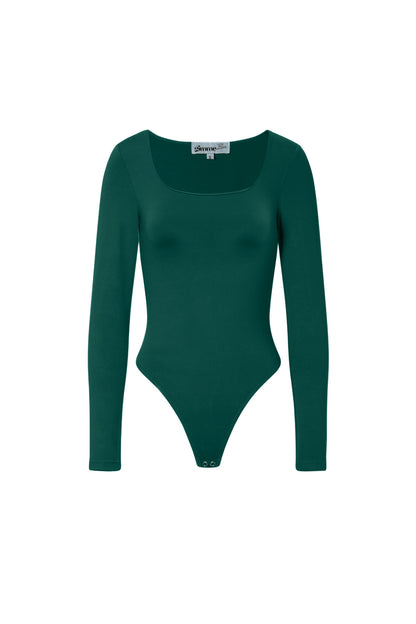 Strick-Nylon-Shapewear-Bodysuit Basis Einfarbig
