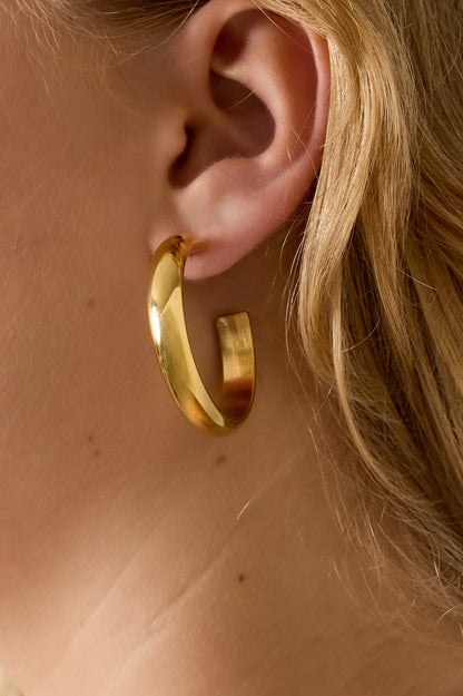 Damen Creolen Zeitlos | Edelstahl | Gold & Silber