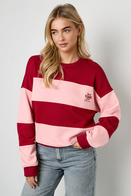Damen Pullover Streifen Strick | Baumwolle | Mehrfarbig
