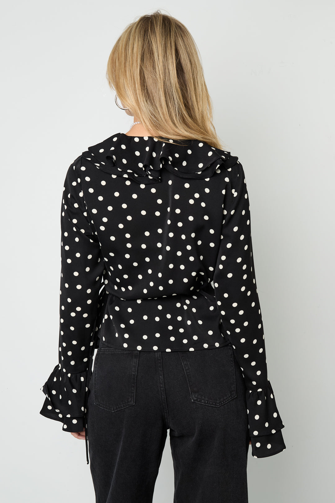 Gewebte Polyesterfaser Damen-Bluse Elegante Punkte