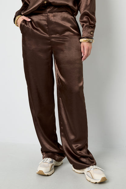 Damen Hose Lässig Uni | Polyester | Mehrfarbig