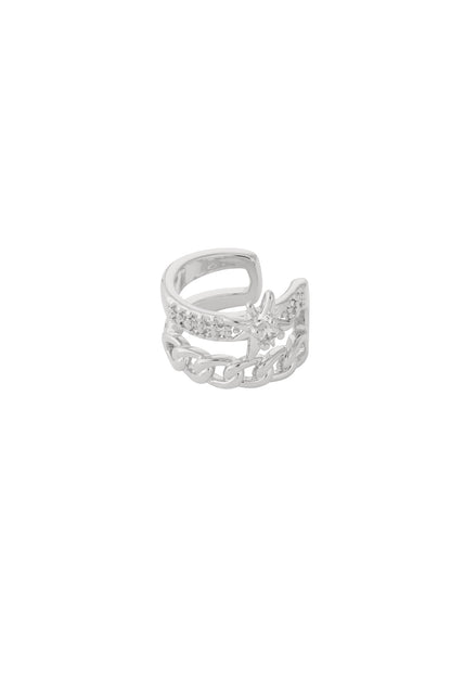Damen Ohrmanschette Geometrisch Zirkon | Kupfer | Gold & Silber