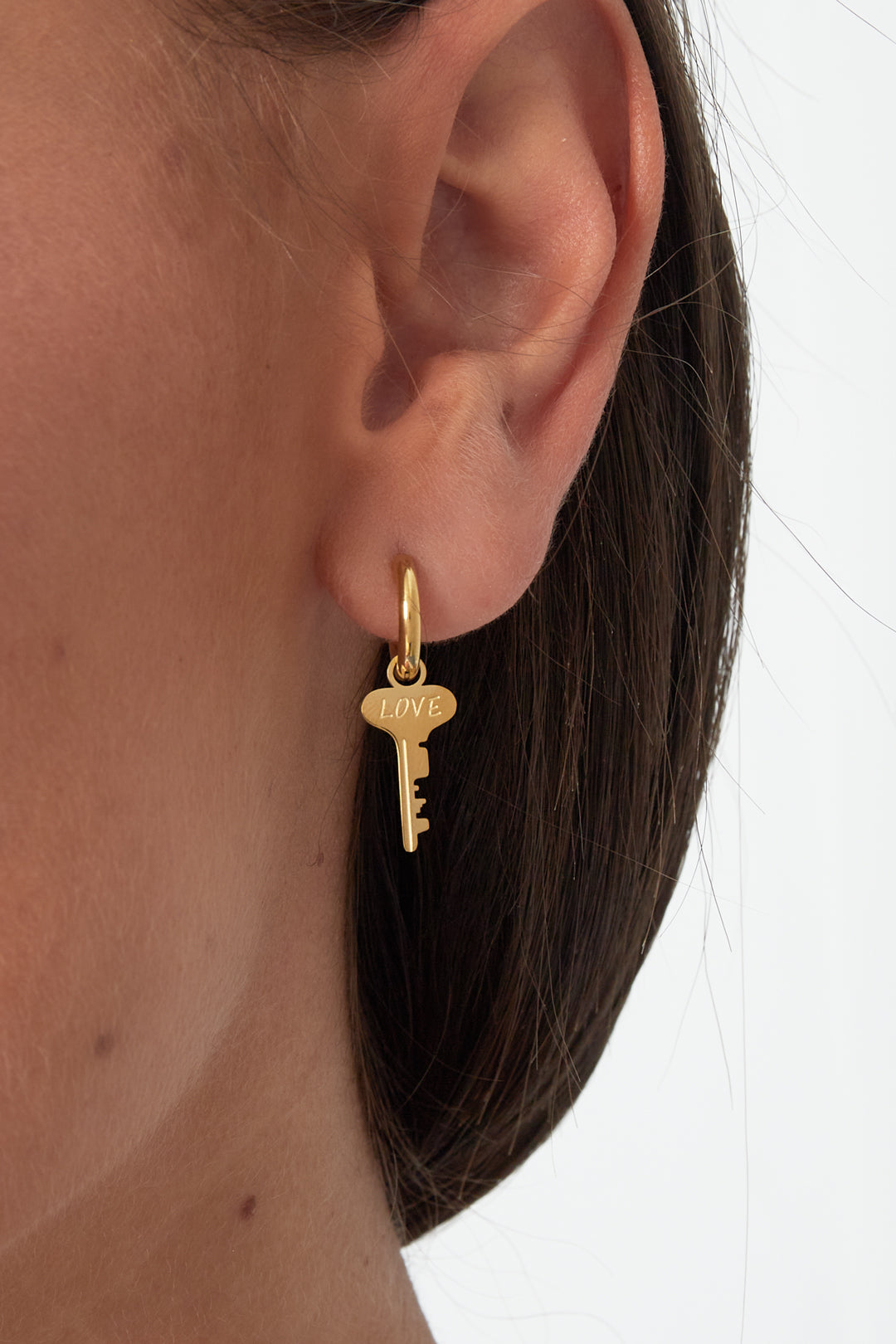 damen ohrringe schlüssel der liebe | edelstahl | gold & silber