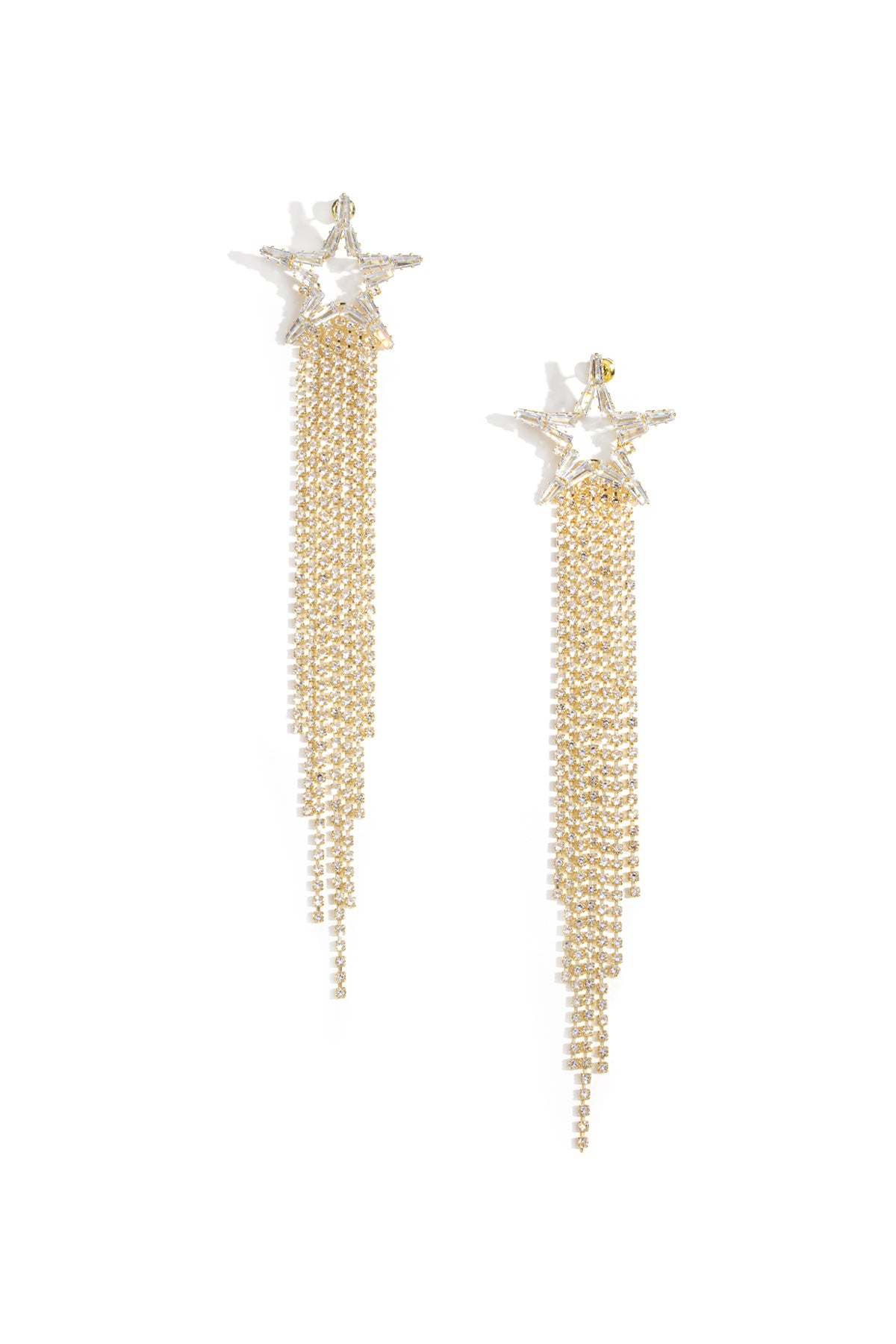 damen ohrringe stern zirkon | kupfer | gold & silber