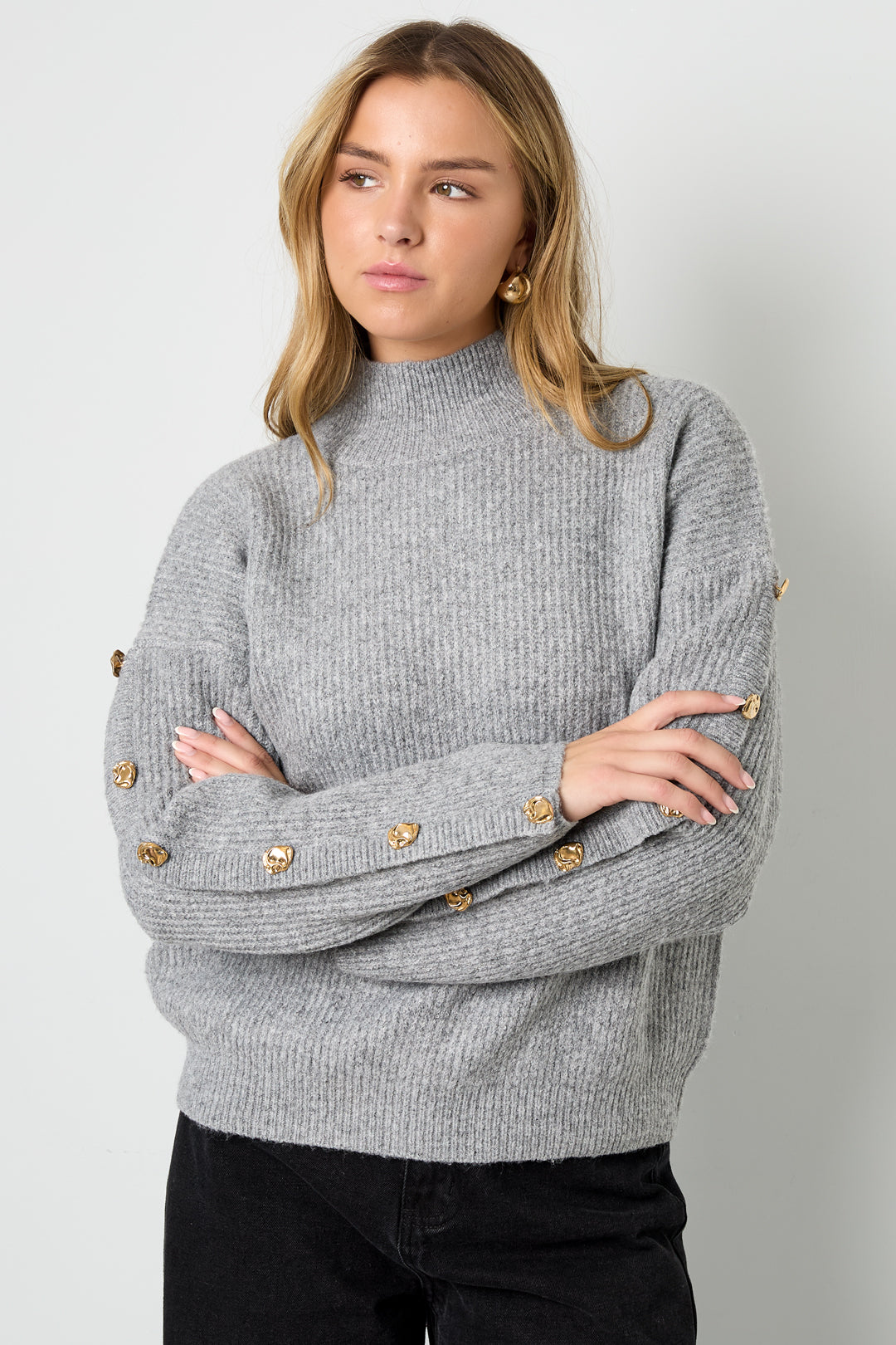 damen rollkragenpullover glamourös | polyester | mehrfarbig