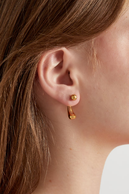 Damen Ohrringe Organisch 14K | Edelstahl vergoldet | Gold & Silber