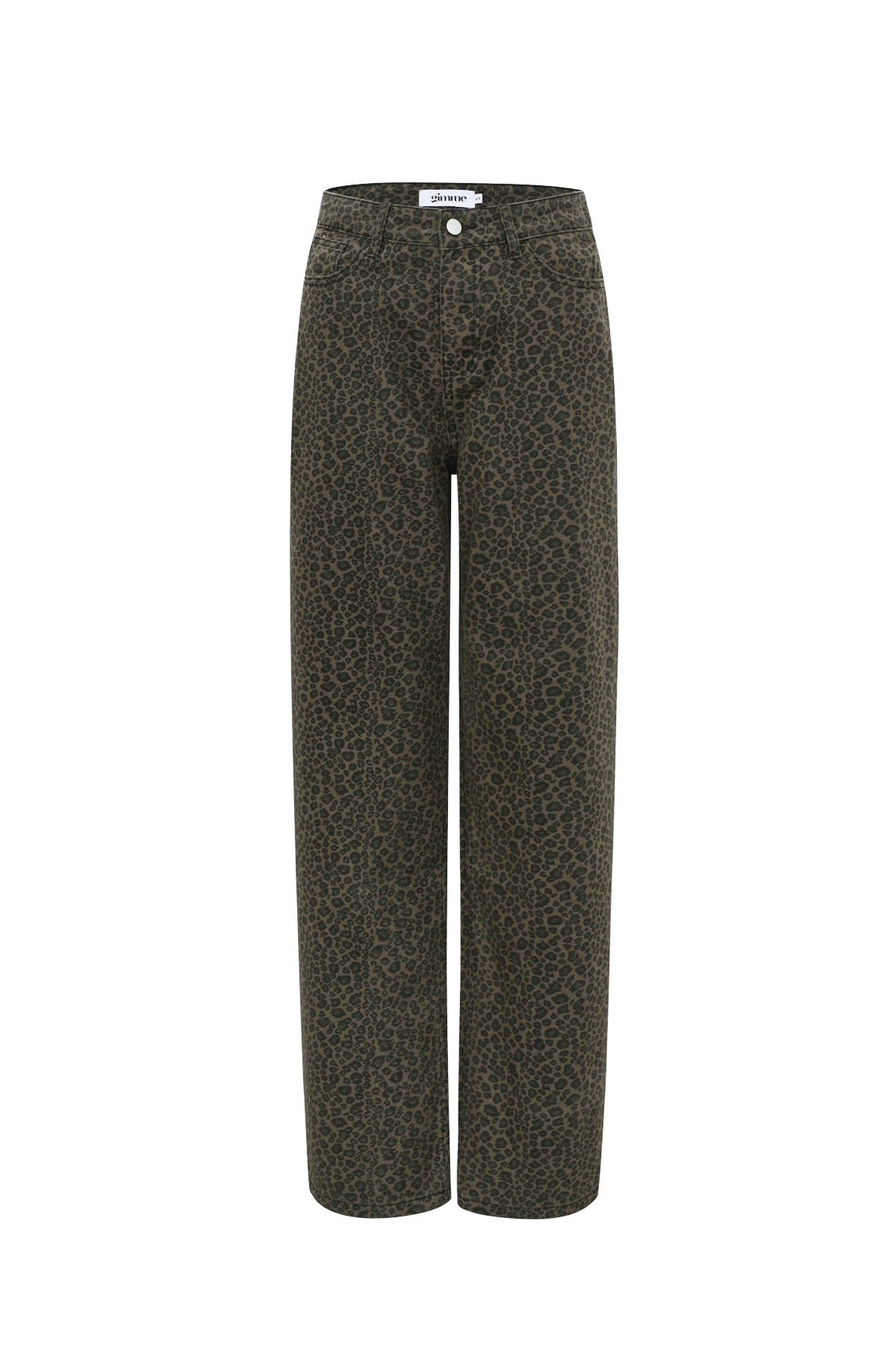 Damen Hose Leopard Herbst | Baumwolle | Dunkelbraun