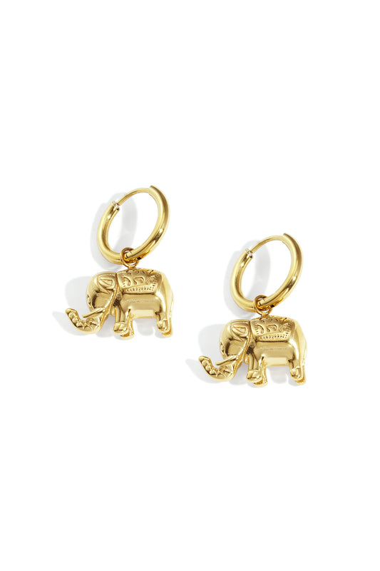 Damen Ohrringe Elefant | Edelstahl | Gold & Silber
