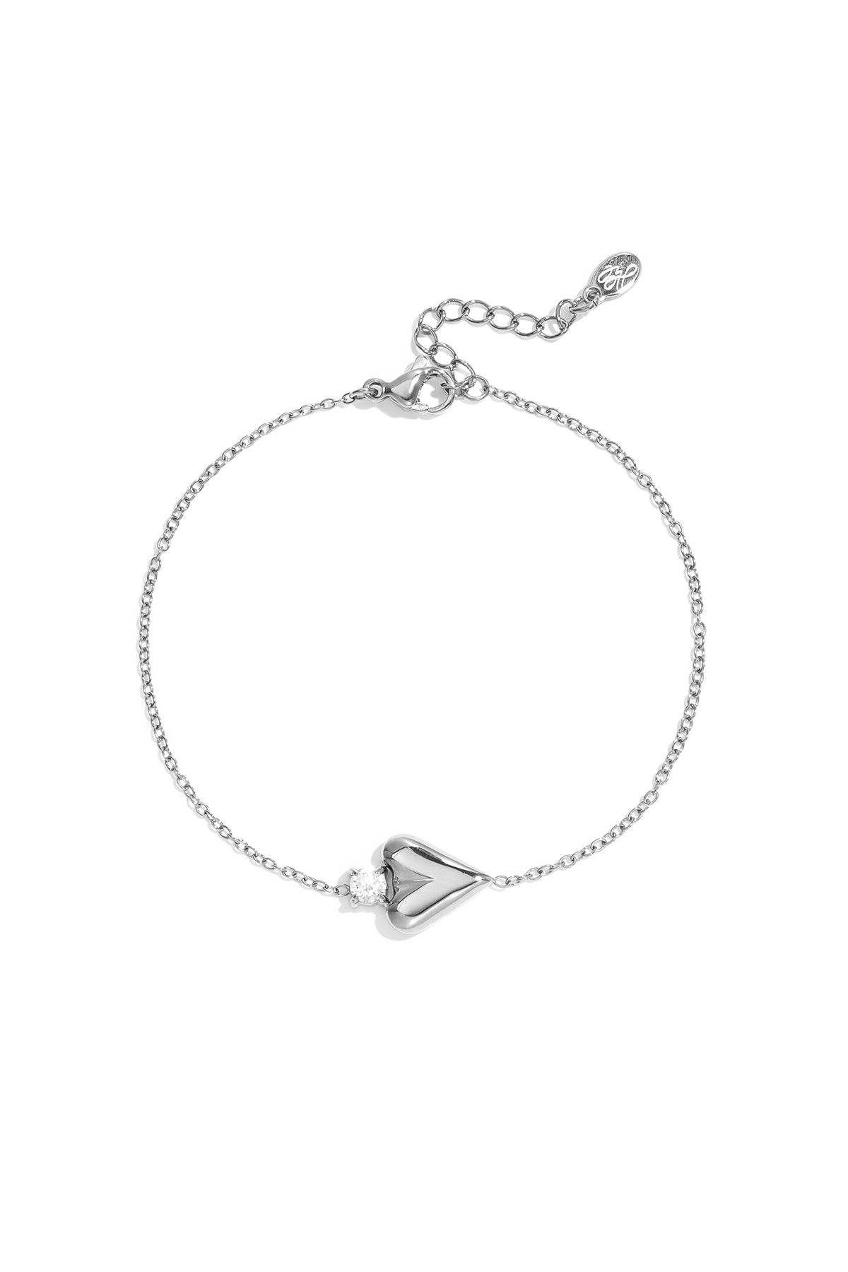 edelstahl-charm-armbänder, herz, schlichte alltagsserie, damenschmuck